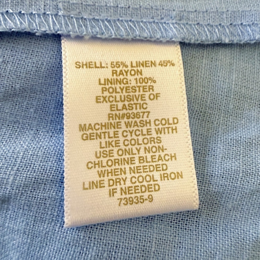 Light Blue Linen Midi Dress - Picture 5 of 5